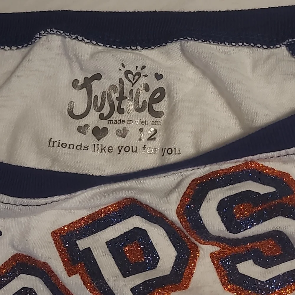 Justice Girls 12 Sparkly Glitter Basketball T shirt